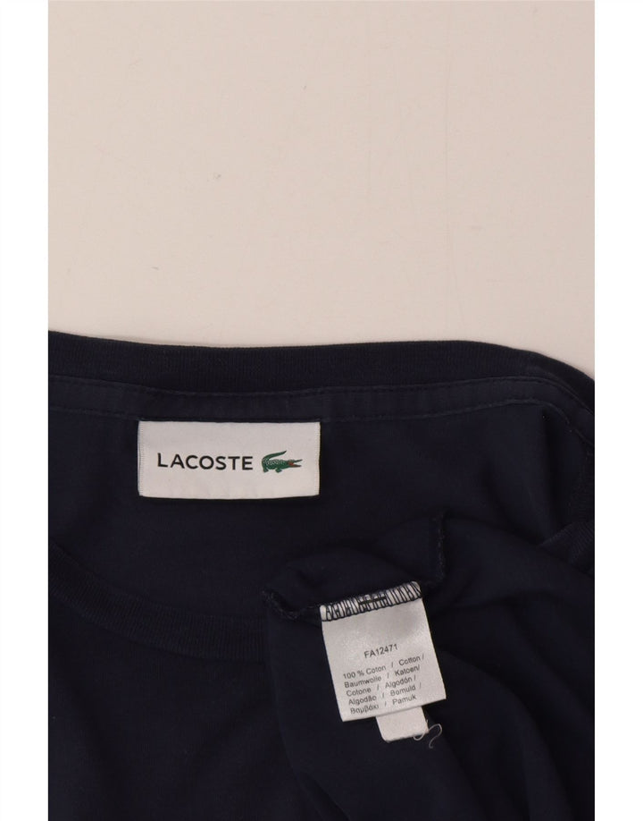 Tricou pentru bărbați Lacoste Top mare din bumbac bleumarin