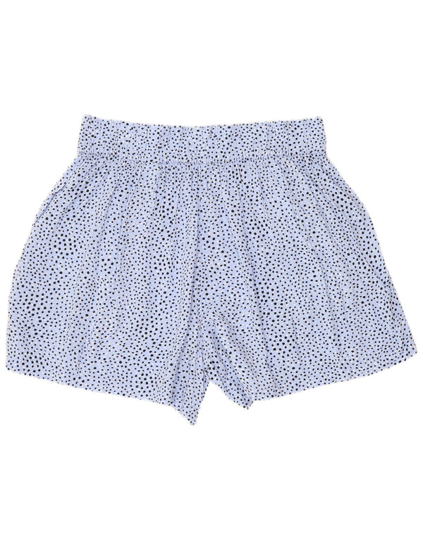 Marks & Spencer Pantaloni scurți pentru femei cu talie înaltă UK 12 Medium W30 Blue Animal Print