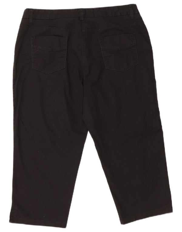 Pantaloni capri drepti pentru femei Conte of Florence IT 48 XL W34 L20 Negri