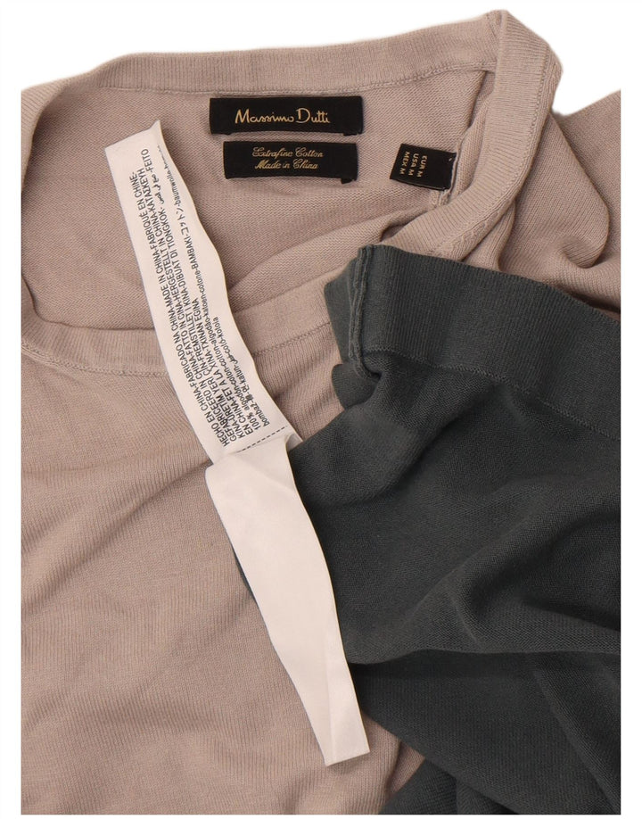 Tricou Massimo Dutti pentru bărbați Top, verde mediu, bumbac color bloc