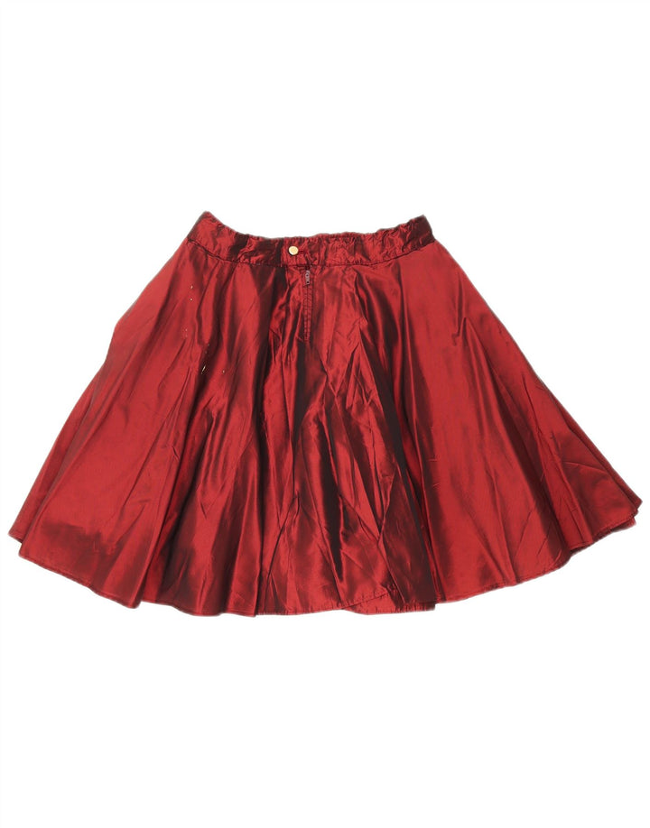 Fusta evazată pentru femei Vintage W26 Burgundy mic