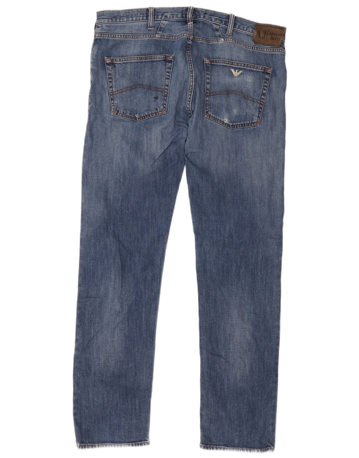 Blugi Armani J45 Regular Straight pentru bărbați W38 L34 Bumbac albastru