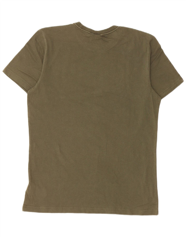 Tricou grafic pentru bărbați Adidas Top din bumbac verde mediu