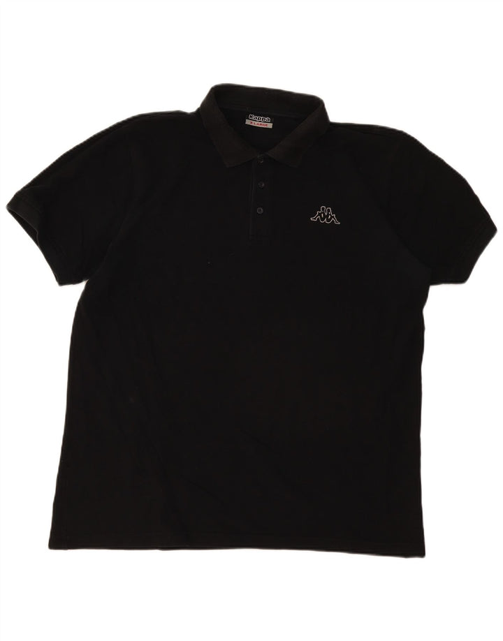 Cămașă polo pentru bărbați Kappa XL bumbac negru