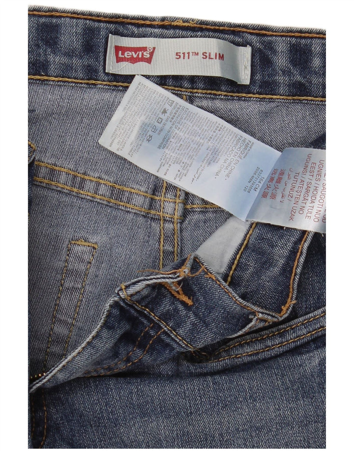 Blugi Levi's Boys 511 Slim 13-14 ani W28 L29 Blue Bumbac