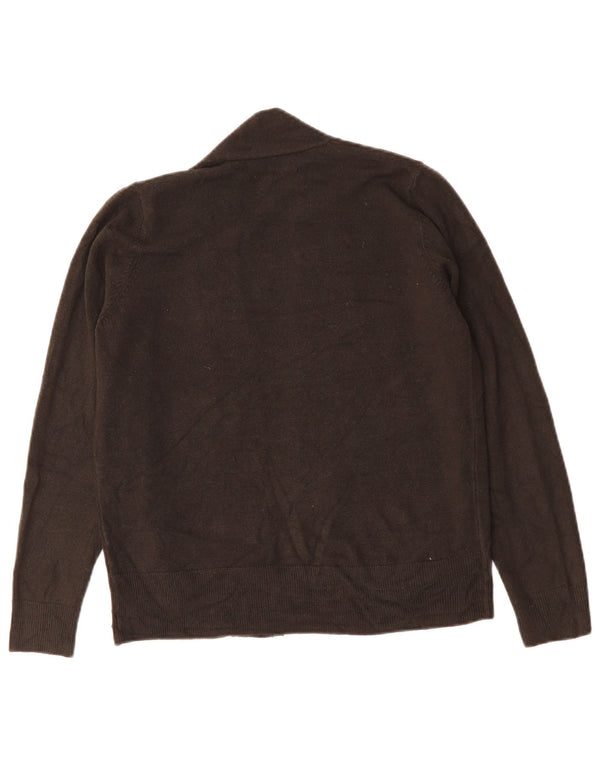 MARKS & SPENCER Pulover cardigan deschis pentru femei UK 14 Medium Black Acrylic