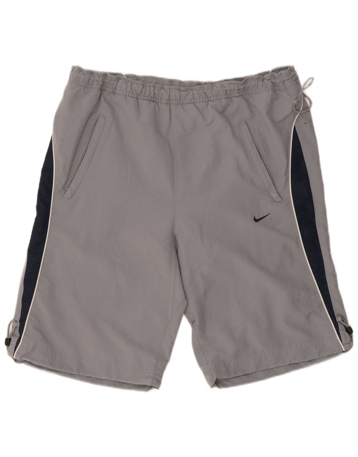 Pantaloni scurți sport Nike pentru bărbați Marea Britanie 31/33 Gri mediu Poliester color bloc