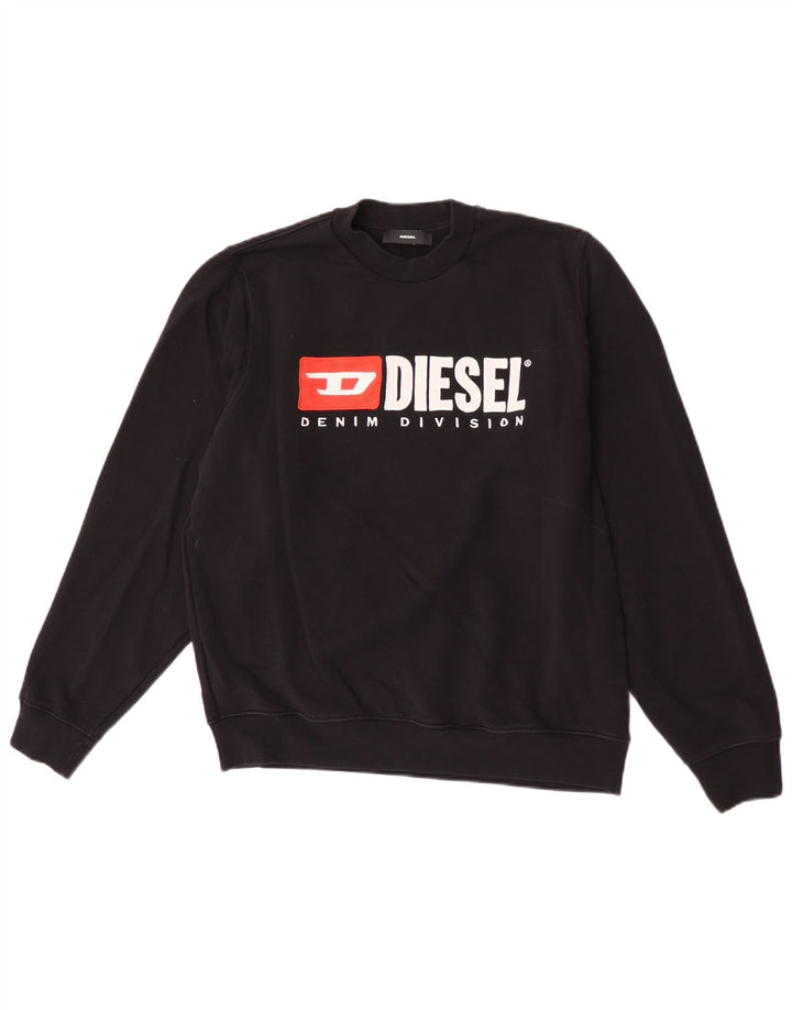 Hanorac pentru bărbați Diesel Pulover mic, negru, bumbac