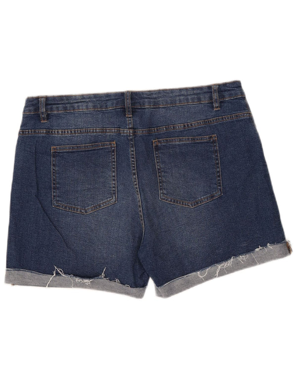 ANIMAL Pantaloni scurți din denim pentru femei UK 16 Large W34 Blue Bumbac