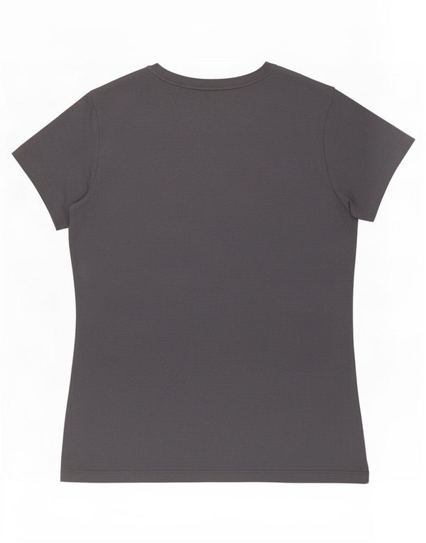 Jack Wolfskin Tricou cu grafic pentru femei Top UK 12 Medium Gri Bumbac