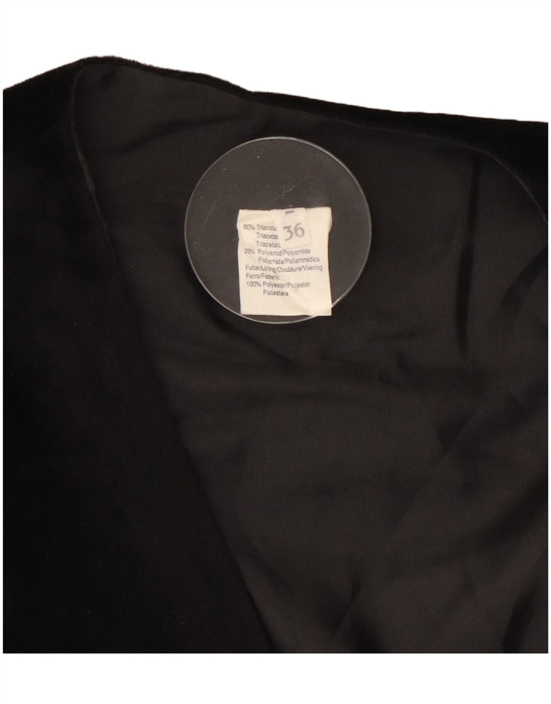 Jachetă Bolero deschisă pentru femei VINTAGE IT 36 XS Triacetat negru