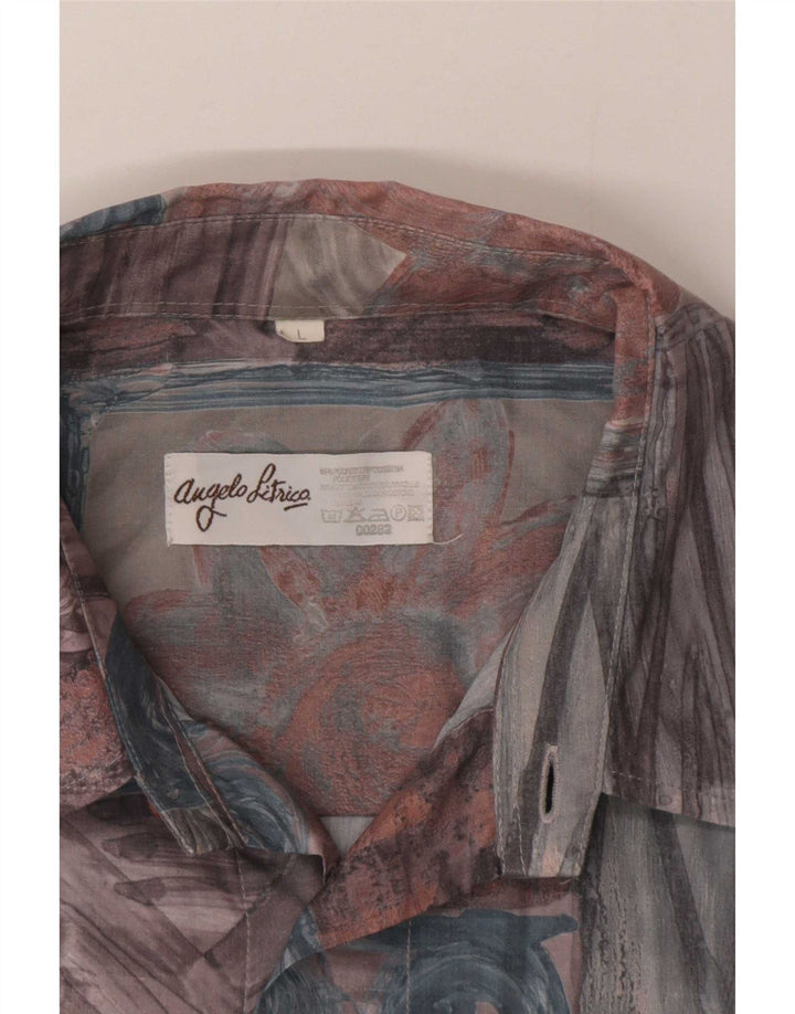 Angelo Litrico Cămașă bărbați mare, multicolor, poliester mozaic