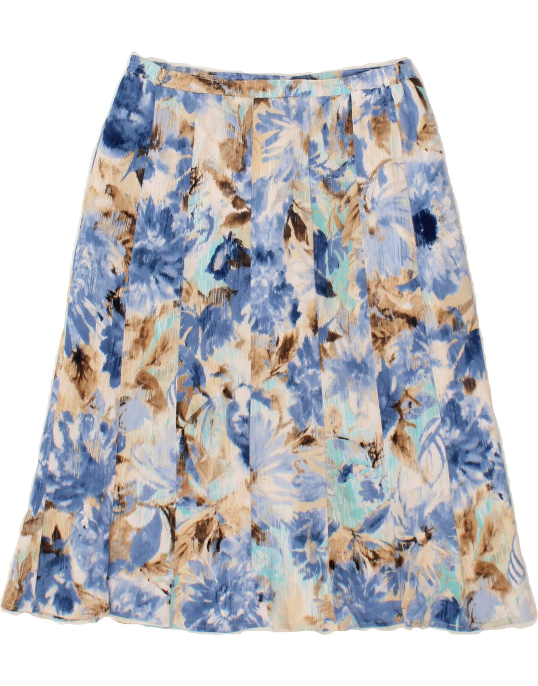 BRENDELLA Womens A-Line Skirt UK 16 Large W30  Blue Tie Dye Polyester Vintage Brendella and Second-Hand Brendella from Messina Hembry 