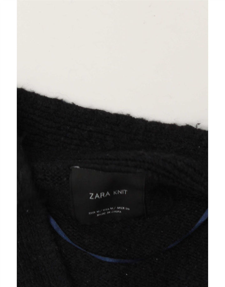 Pulover cardigan deschis pentru femei Zara UK 14 Medium Bleumarin