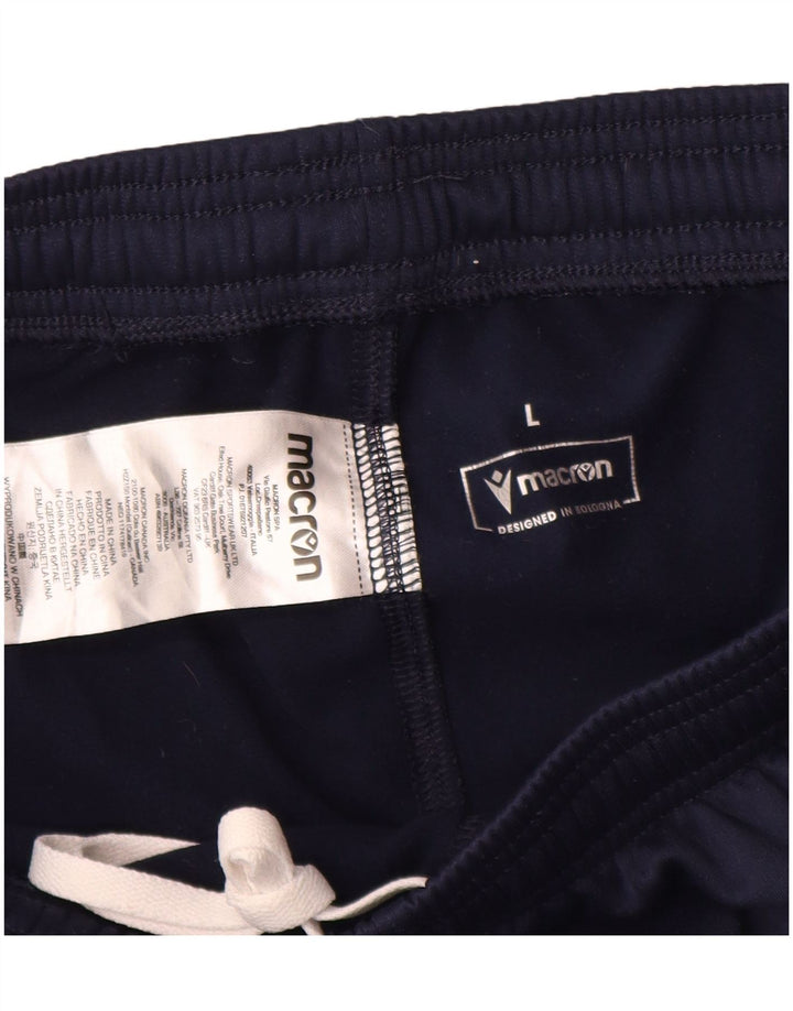 Pantaloni de trening pentru bărbați Macron Pantaloni de jogging mari, bleumarin, poliester