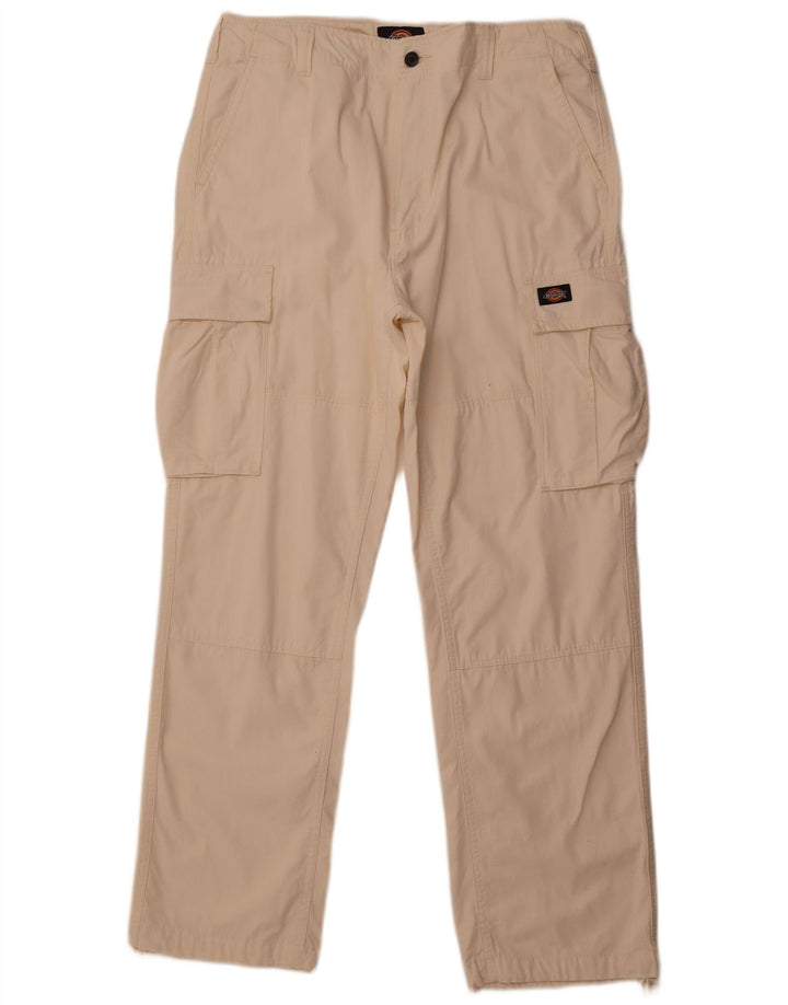 Pantaloni cargo drepti pentru bărbați DICKIES L34 L32 bumbac alb