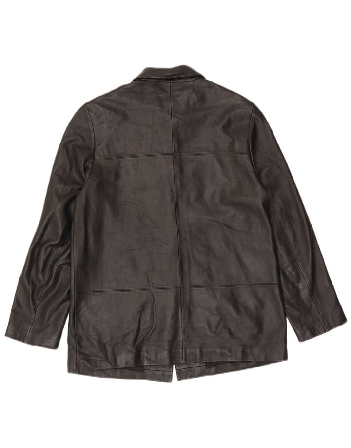 Geacă de piele Marks & Spencer pentru femei UK 12 Medium Black Leather