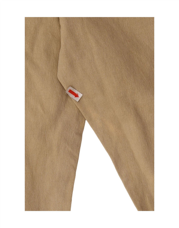 Pantaloni drepți casual pentru femei vintage IT 46 Large W28 L27 Bej Bumbac