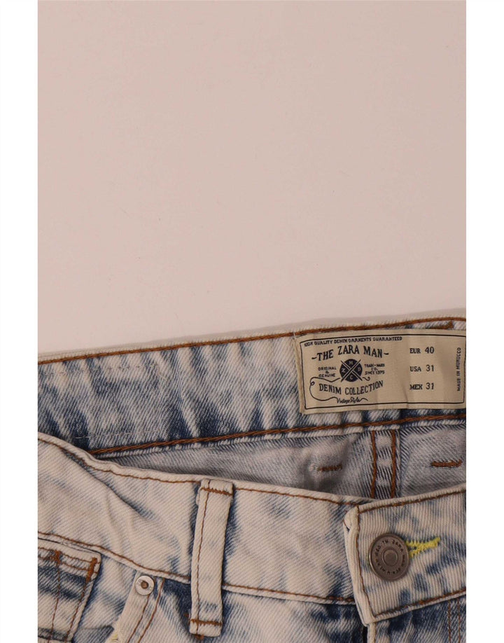 Pantaloni scurți din denim pentru bărbați Zara EU 40 Medium W31 Bumbac albastru
