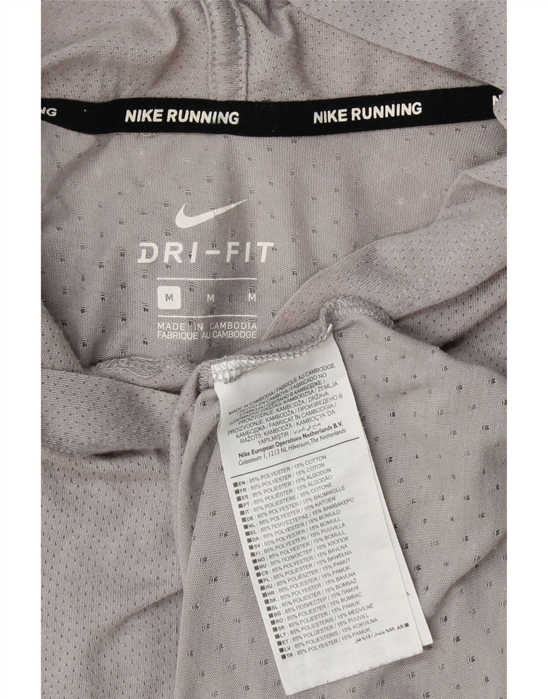 Tricou cu glugă Nike pentru bărbați Dri Fit Top Medium Gri Poliester