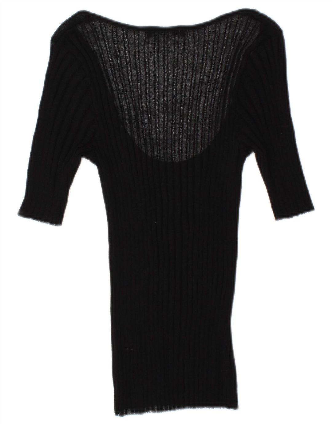 Bluză de top cu mâneci 3/4 pentru femei Zara UK 12 Medium Negru