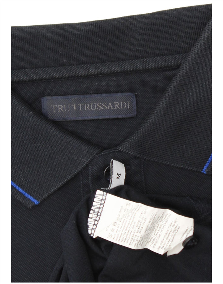 TRUSSARDI Cămașă Polo pentru bărbați Bumbac mediu bleumarin