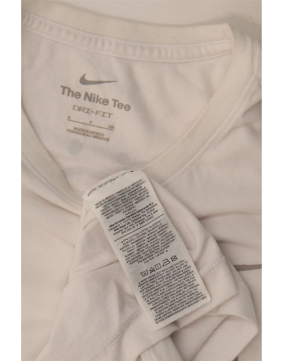 Tricou grafic NIKE Dri Fit pentru bărbați Top mic din bumbac alb