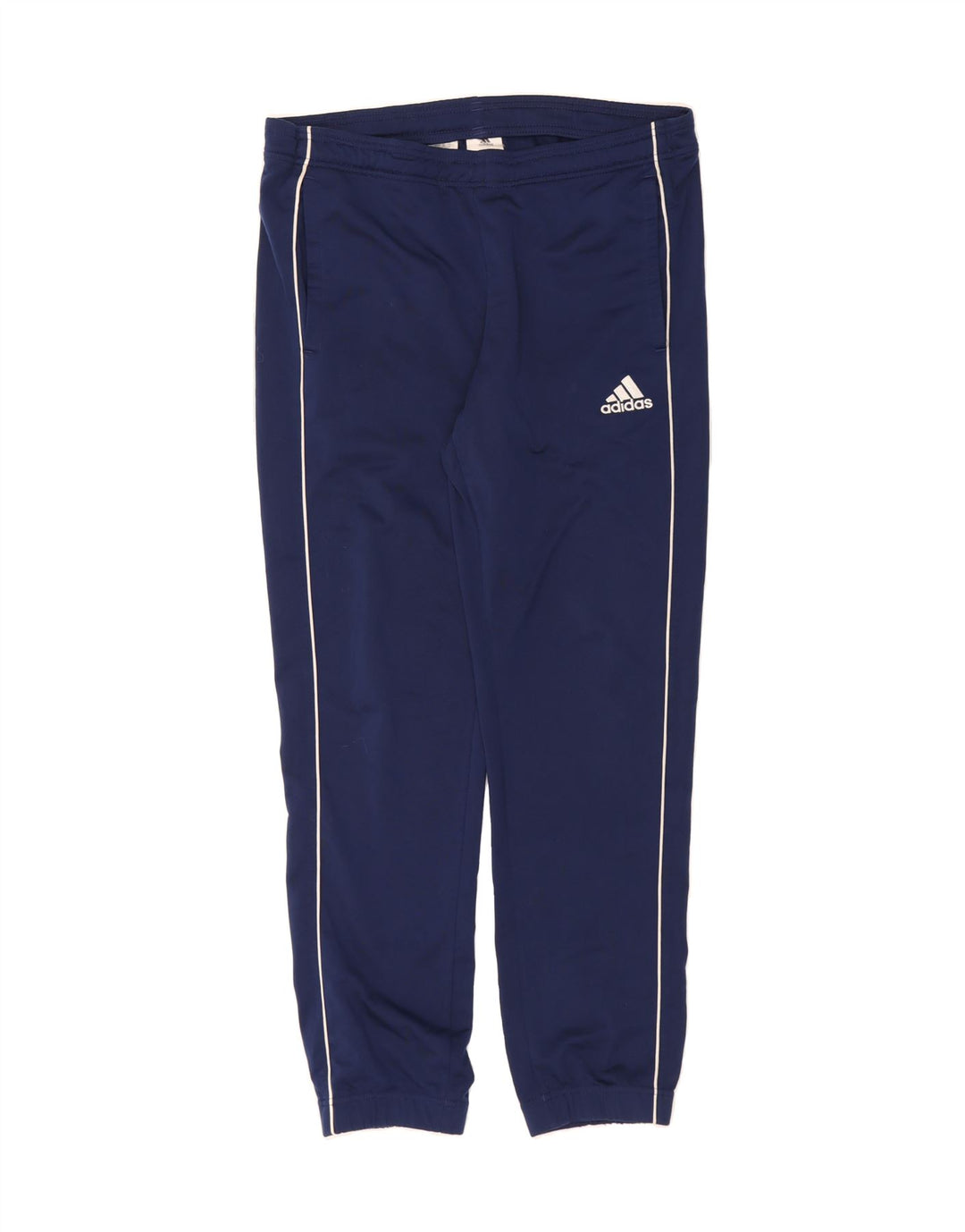 ADIDAS Mens Tracksuit Trousers Joggers Small  Navy Blue Polyester Vintage Adidas and Second-Hand Adidas from Messina Hembry 