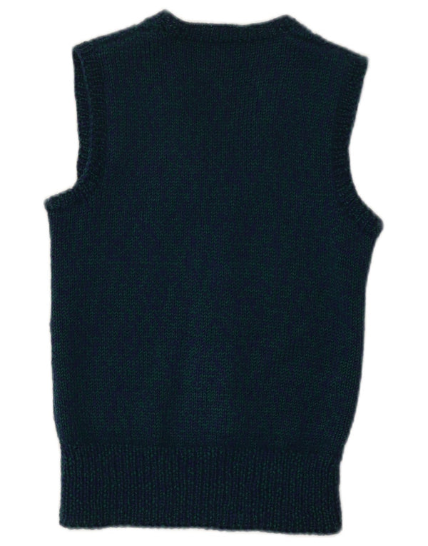 Vintage Femei Vest Tank Top XS Bleumarin Flecked