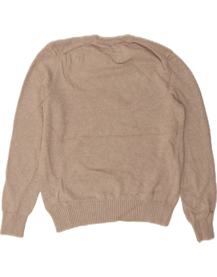 DOCKERS Mens Crew Neck Jumper Sweater Medium Beige Cotton Vintage Dockers and Second-Hand Dockers from Messina Hembry 