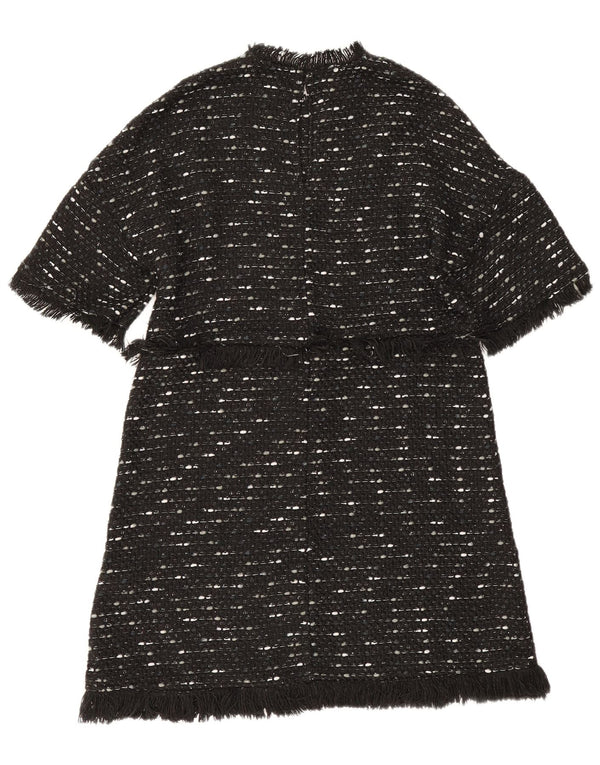 Rochie de linie A pentru femei Zara UK 12 Poliester cu pete negru mediu