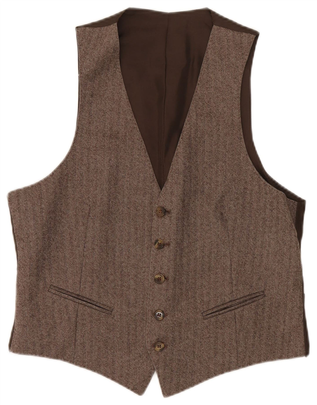 Vestă vintage pentru bărbați Mic Maro Herringbone