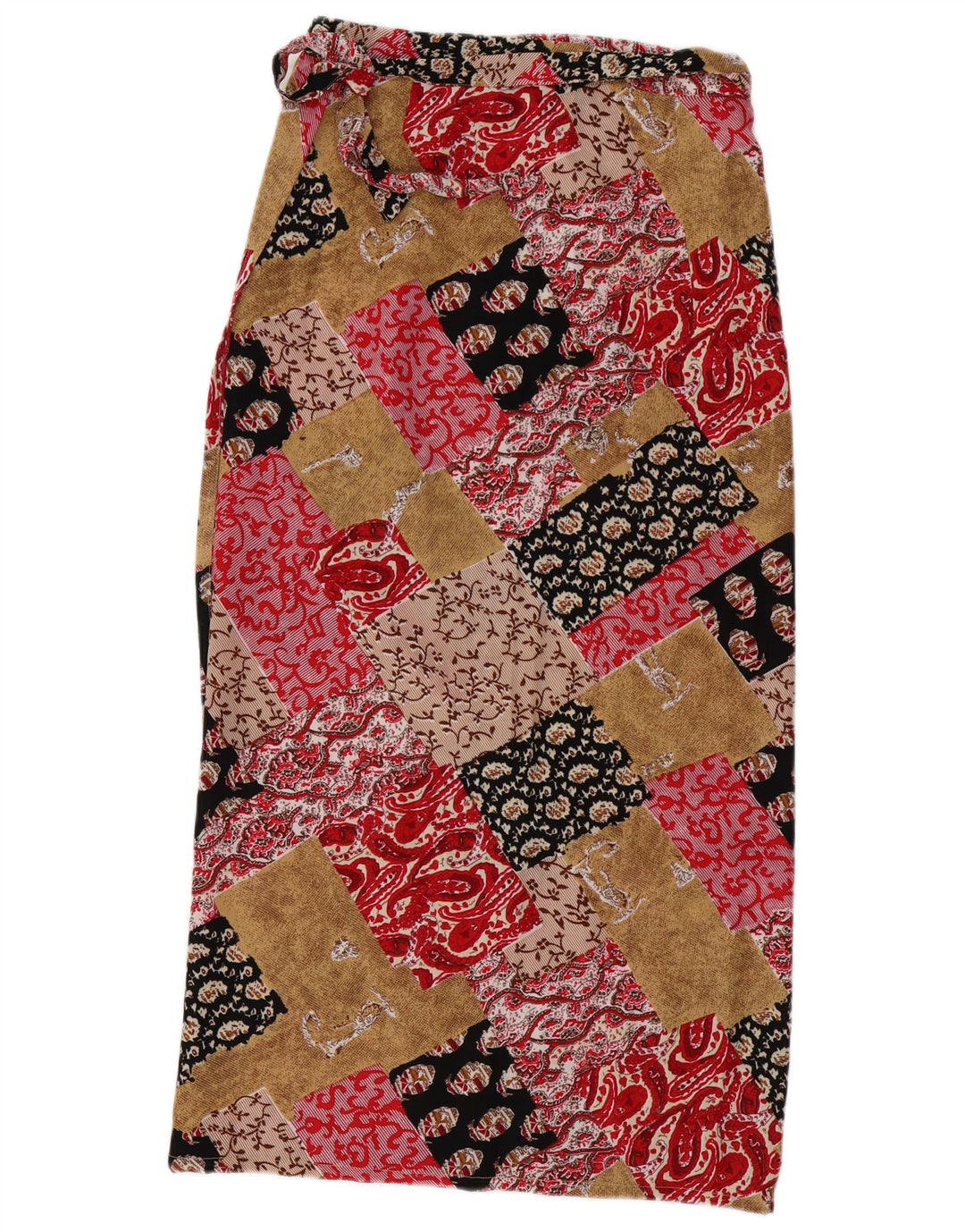 VINTAGE Fusta Maxi W30 W30 Medium Multicolor Patchwork Viscoza