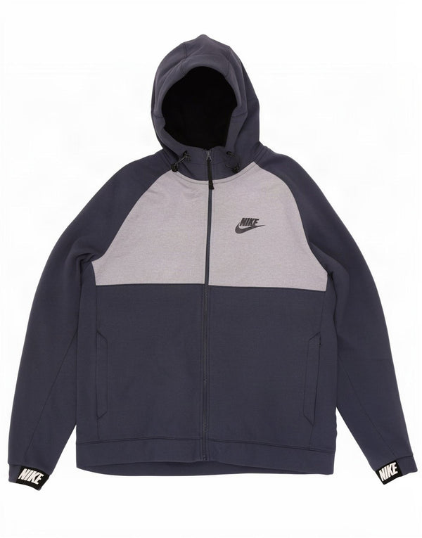 Pulover Nike Graphic Zip pentru bărbați, XL, bumbac colorblock, albastru