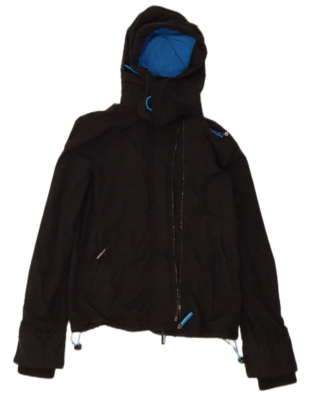 Jachetă Windbreaker cu glugă Superdry pentru femei UK 10 Small Black