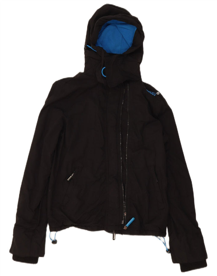 Jachetă Windbreaker cu glugă Superdry pentru femei UK 10 Small Black
