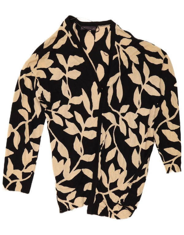 Pulover cardigan supradimensionat pentru femei Marks & Spencer UK 16 mare, negru, floral