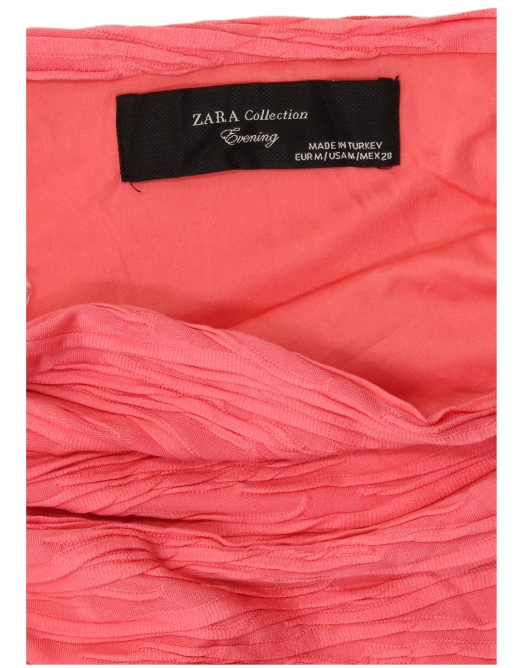 Rochie bodycon fără bretele pentru femei Zara UK 14 Poliester roz mediu