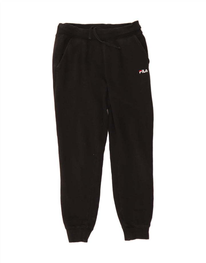 FILA Mens Tracksuit Trousers Joggers Small  Black Cotton Vintage Fila and Second-Hand Fila from Messina Hembry 