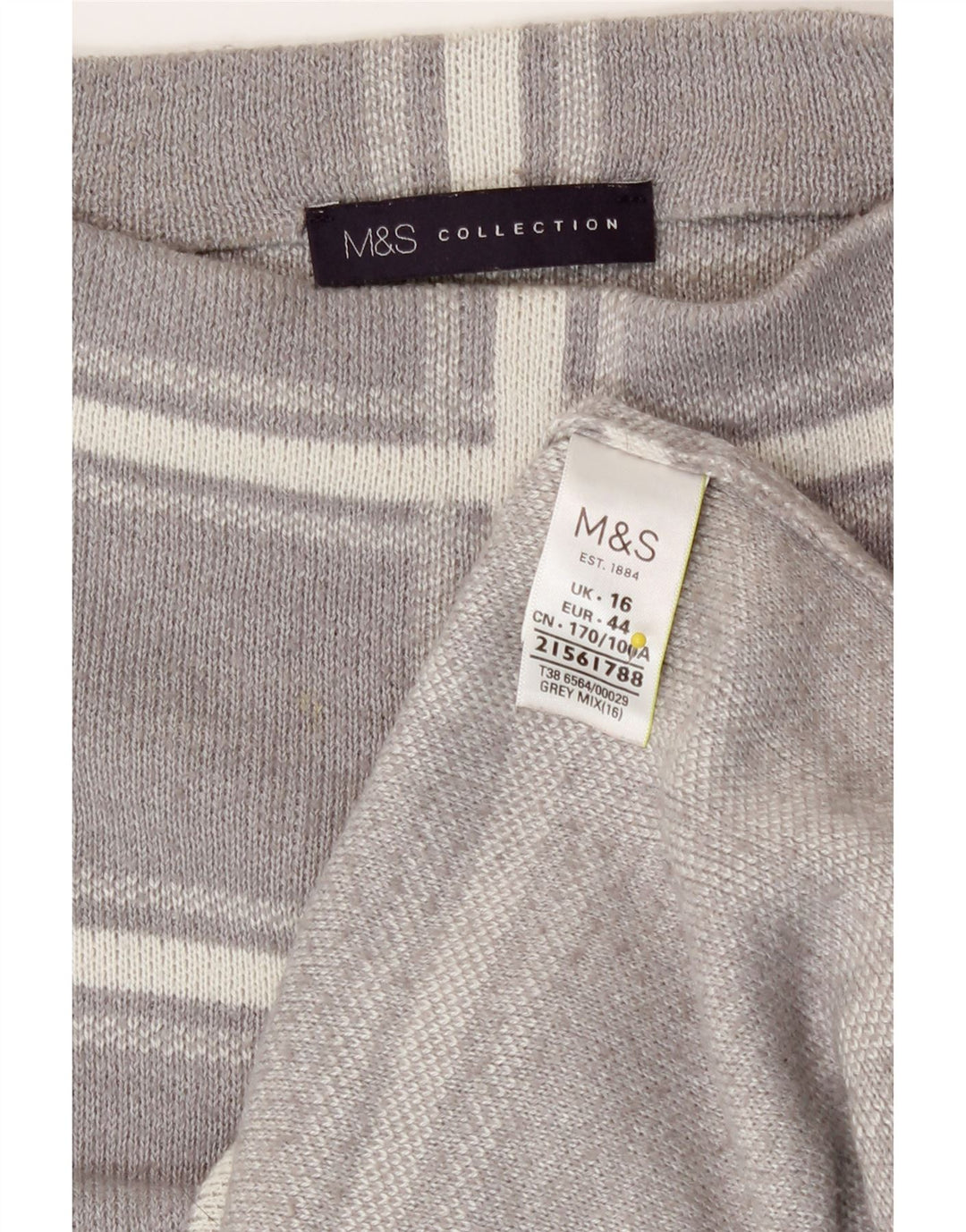 Pulover pentru femei Marks & Spencer cu decolteu rotund UK 16, mare, gri