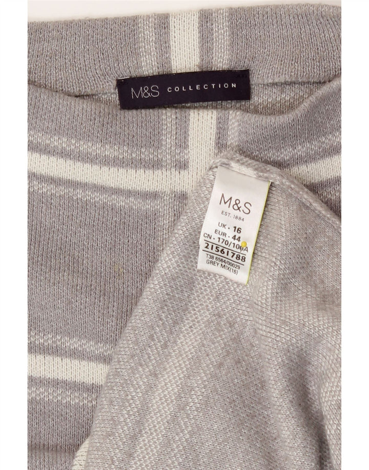 Pulover pentru femei Marks & Spencer cu decolteu rotund UK 16, mare, gri