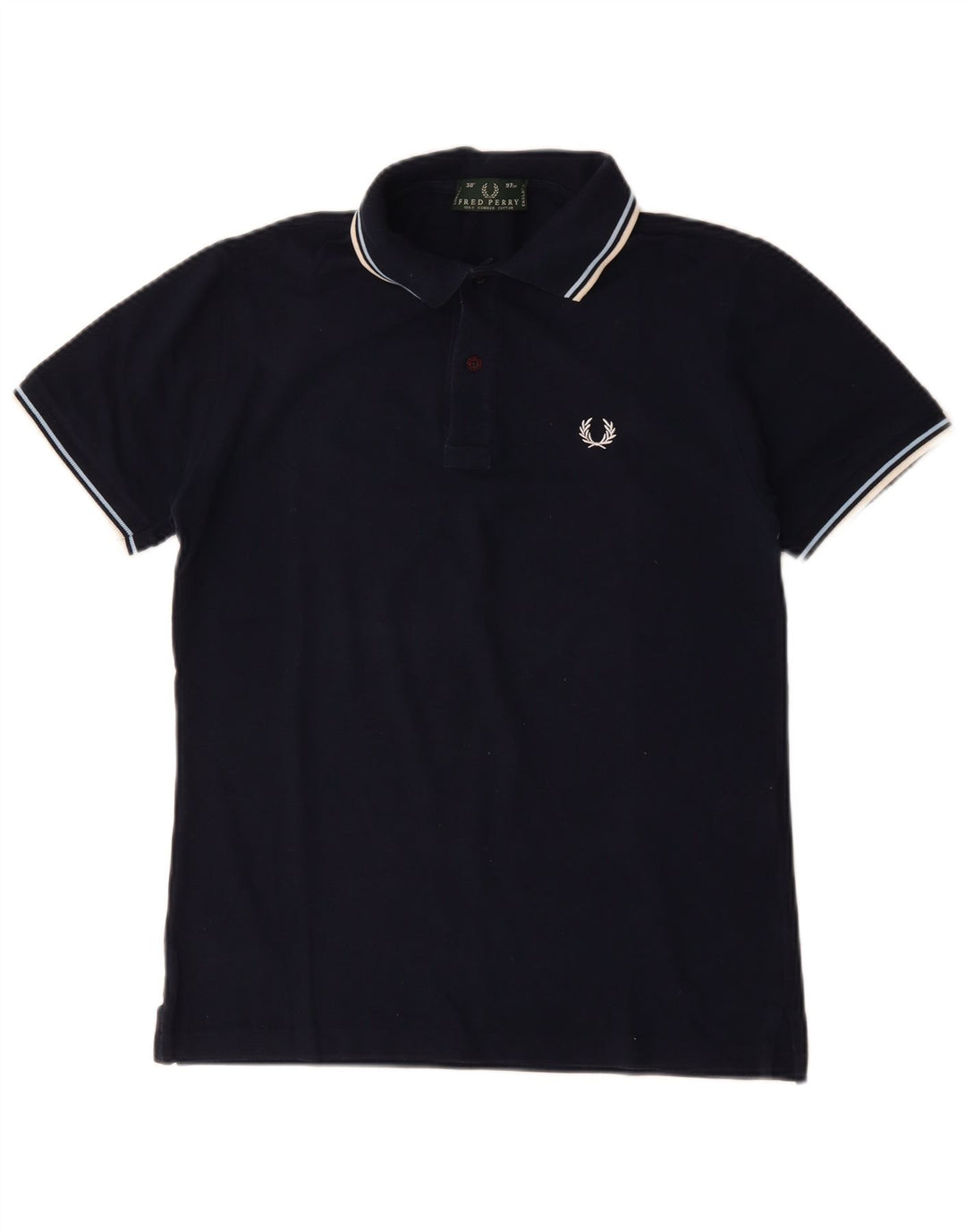 Cămașă polo FRED PERRY pentru bărbați, bumbac, albastru bleumarin