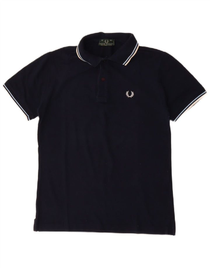 Cămașă polo FRED PERRY pentru bărbați, bumbac, albastru bleumarin