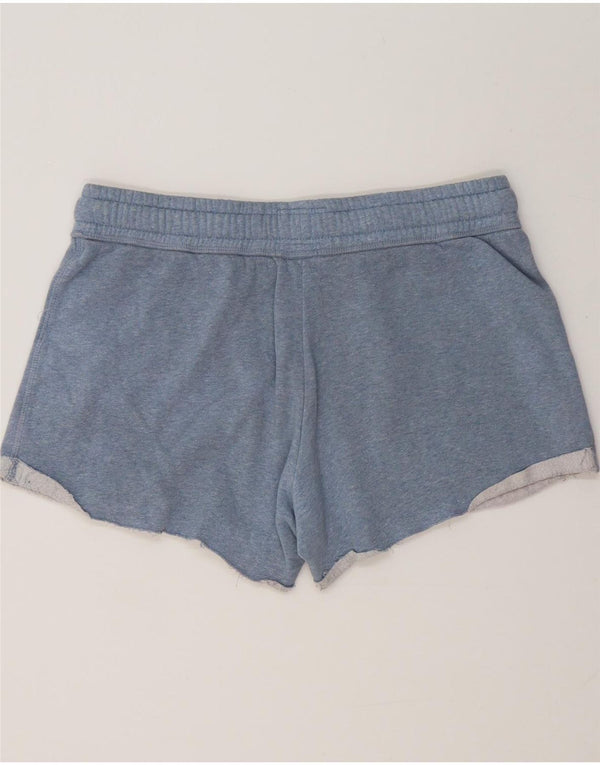 Pantaloni scurti de sport grafic Superdry pentru femei UK 16, mari, albastru, bumbac