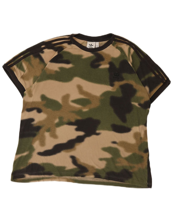 Tricou pentru bărbați Adidas Top XL Kaki Camuflage Bumbac