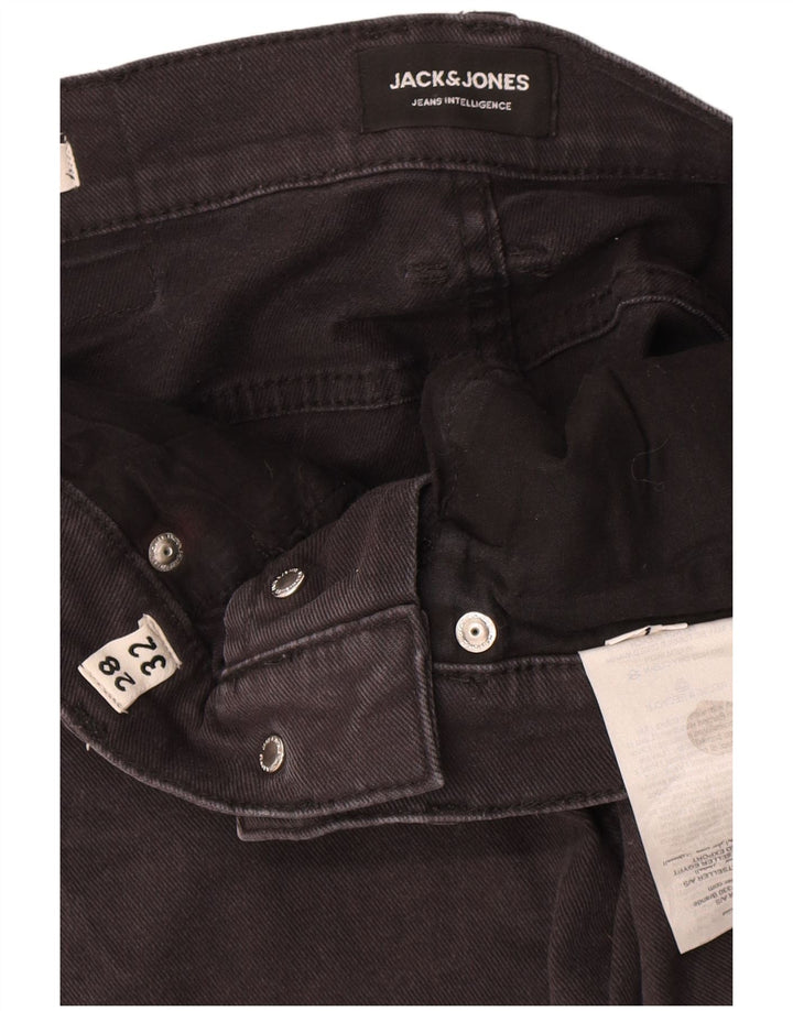 Blugi slim pentru bărbați Jack & Jones W28 L27 bumbac negru