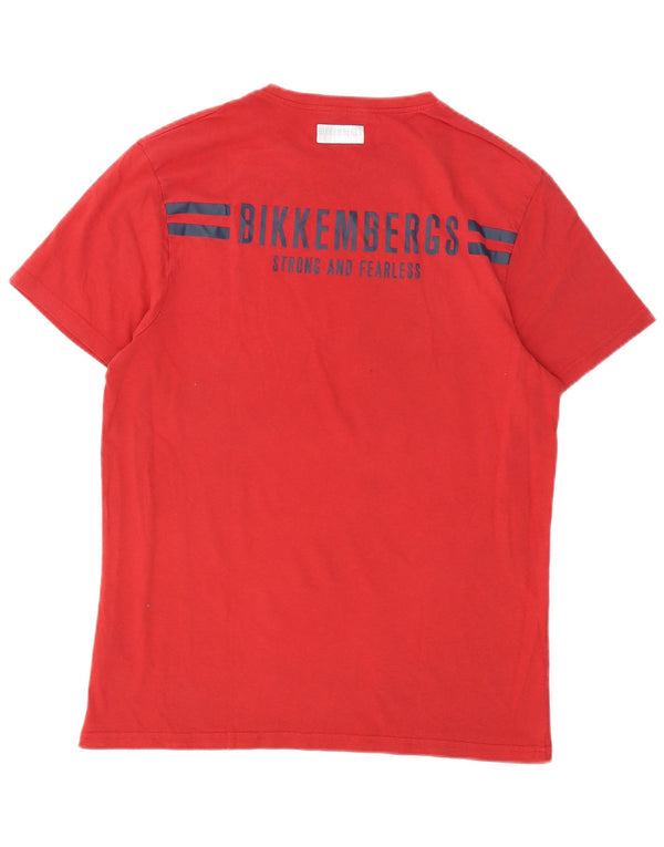 Tricou grafic pentru bărbați Bikkembergs Top mare bumbac roșu