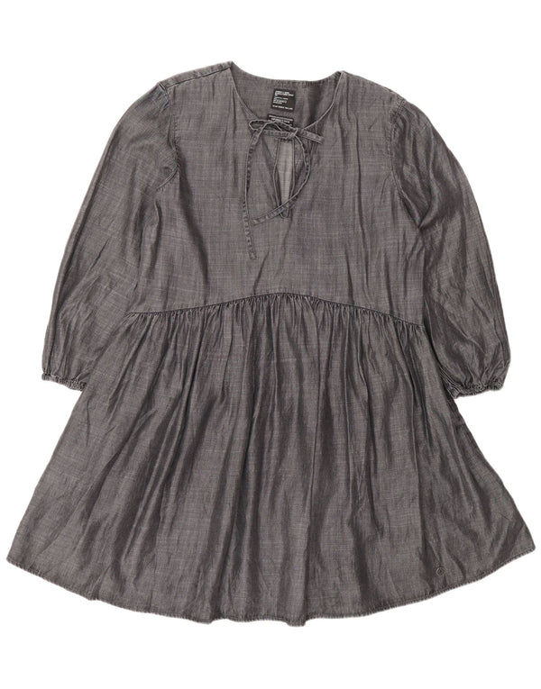 Rochie A-Line Superdry pentru femei cu mâneci lungi UK 12 Medium Gri Lyocell