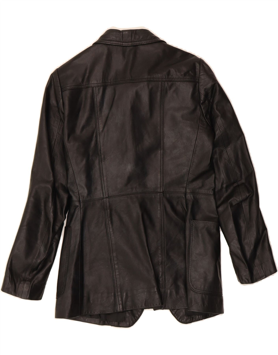 VINTAGE Womens Leather Jacket IT 44 Medium Black Vintage Vintage and Second-Hand Vintage from Messina Hembry 