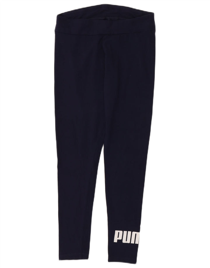 Leggings cu grafică Puma pentru femei UK 12, bumbac, albastru bleumarin mediu